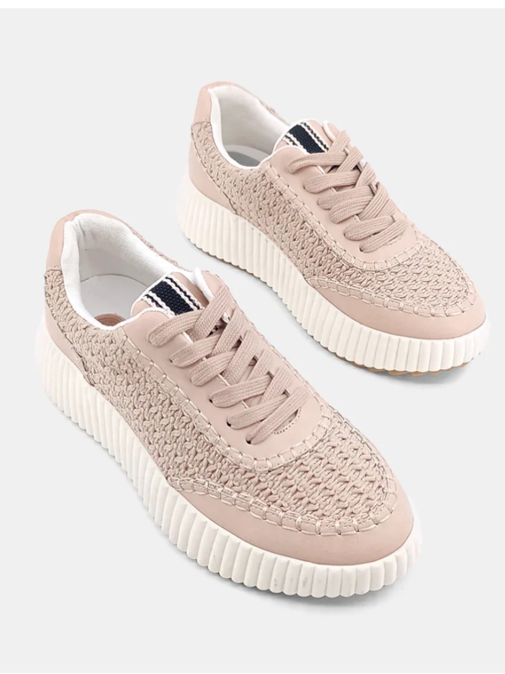 SHUSHOP Selina Woven Sneakers- Mauve